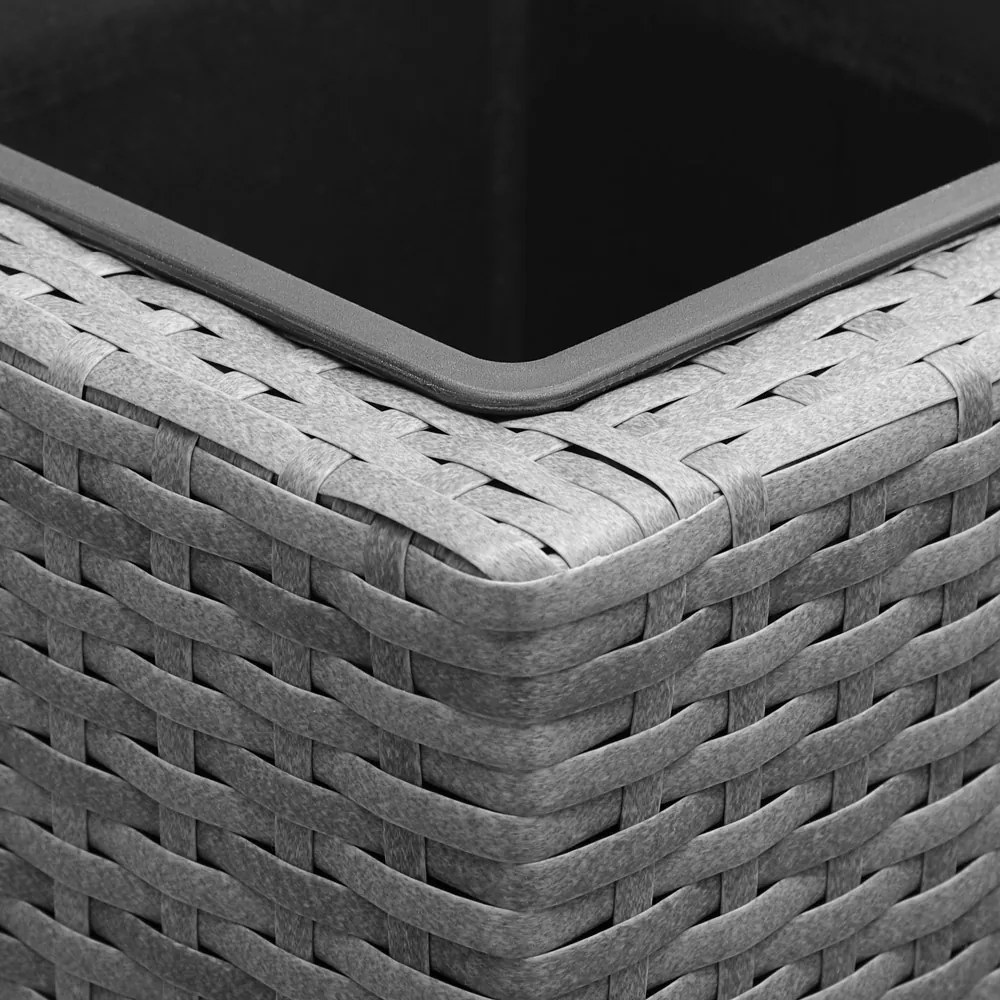 InternetovaZahrada - Kvetináč 95x27x60cm sivý - 4 nádoby
