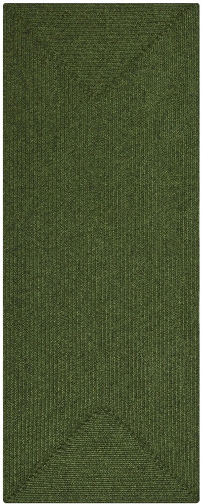 Kusový koberec Braided 105554 Green – na von aj na doma, 80x200, zelená, chodba / predsieň, Hanse Home