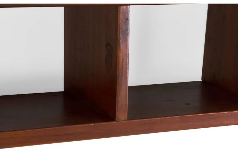 furniture-nabytek.cz - Masívna nástenná polica Catana z borovicového dreva, lakovaná, hnedá – 100×25×25 cm