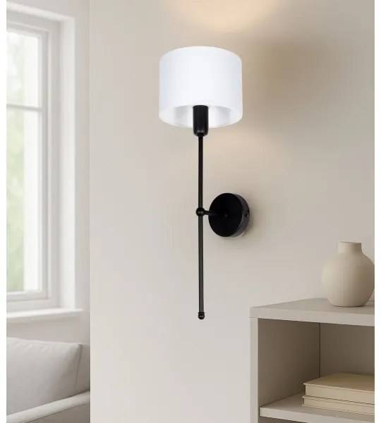 Nástenné svietidlo MADELA 1xE14/40W/230V biele/čierne