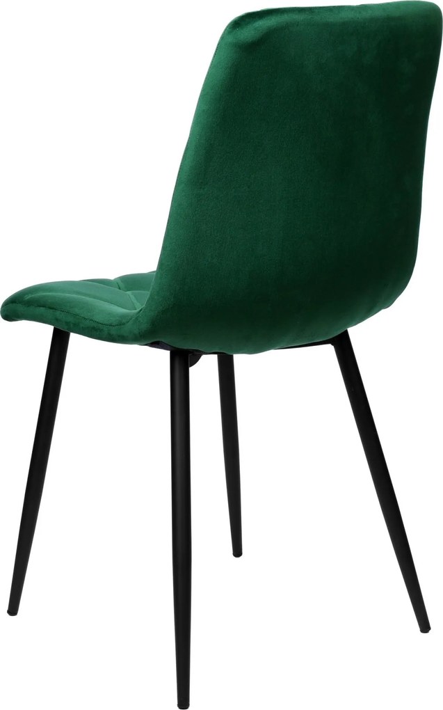 Zelená čalúnená stolička MADISON