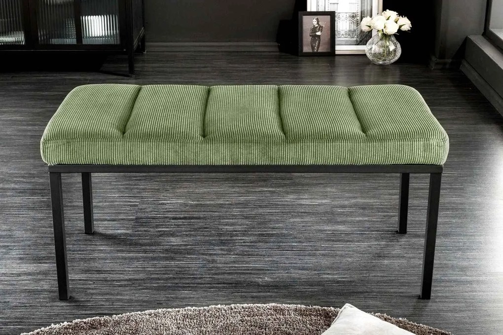 Dizajnová lavica Bailey 80 cm zelený menčester