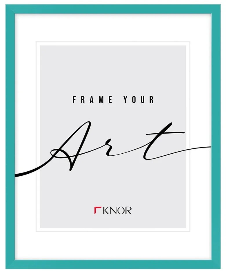Tyrkysovomodrý rámček na stenu 32x42 cm – knor