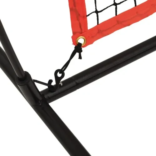 vidaXL Prenosná baseballová sieť čiernočervená 215x107x216cm polyester-