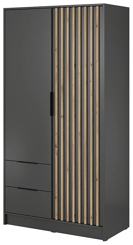 Skriňa Nelly 2d Grafit/Artisan