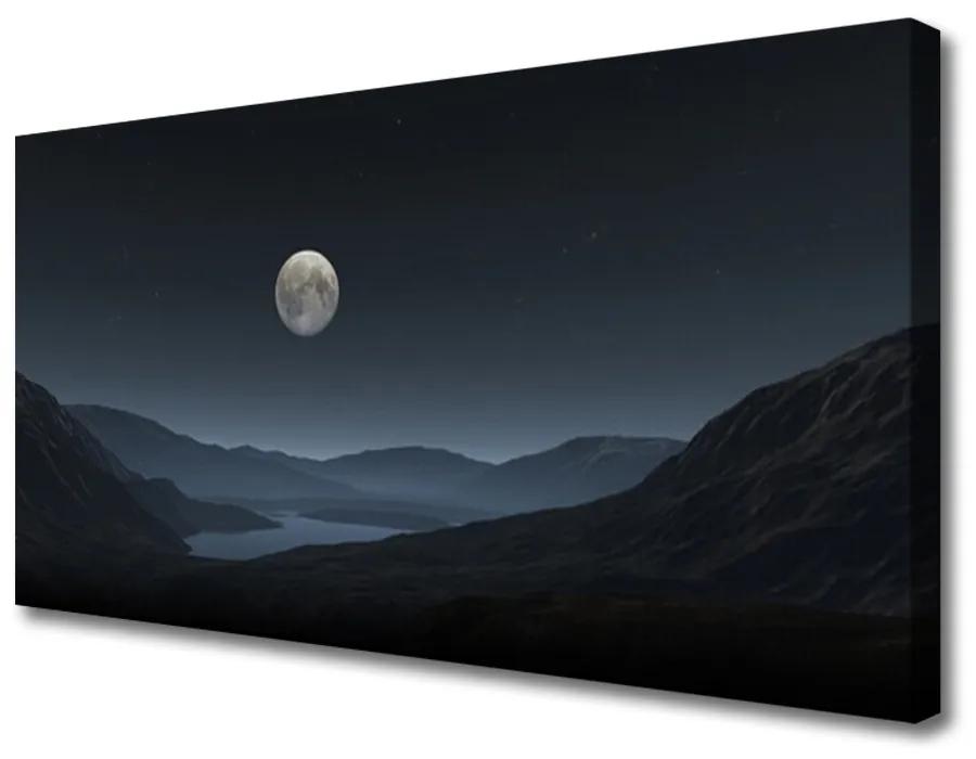 Obraz na plátne Noc mesiac príroda 140x70cm