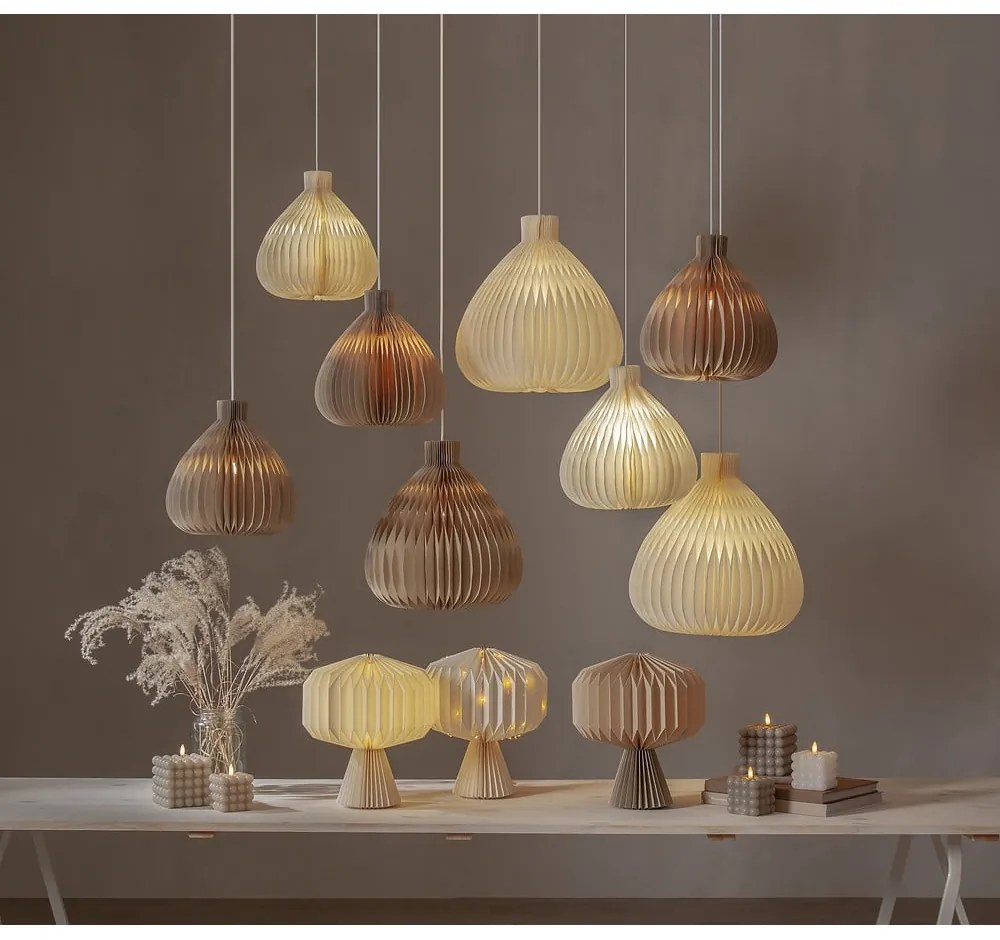 Krémovobiele tienidlo ø 38 cm Honeycomb – Star Trading