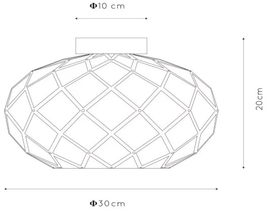 Lucide 21117/30/30 - Stropné svietidlo WOLFRAM 1xE27/40W/230V čierna