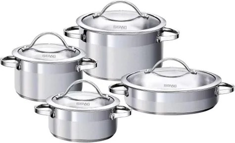 Sada hrncov Pulpo (8 dielov), nerezová ocel%