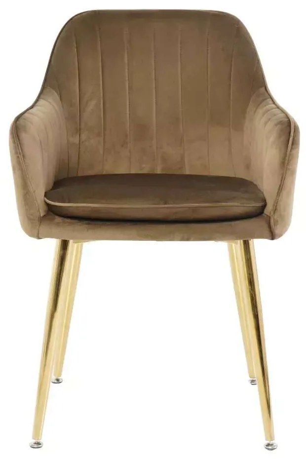 LuxuryForm DESIGN Jedálenská stolička AUSTIN VELUR - hnedá