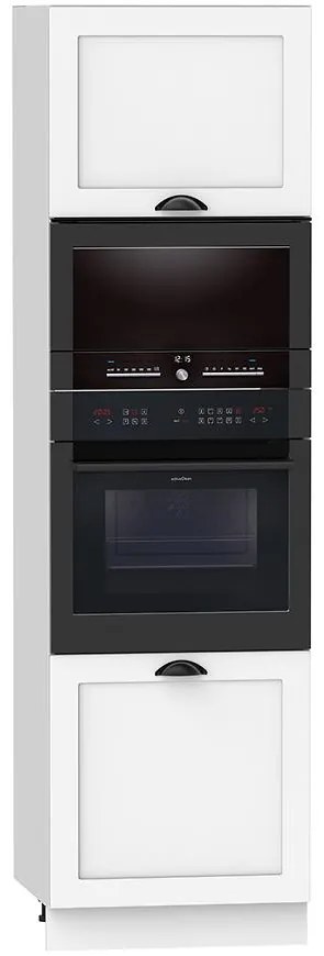 Kuchynská skrinka Adele D60pk Mv 2133 Pl Biely hrášok/Bi