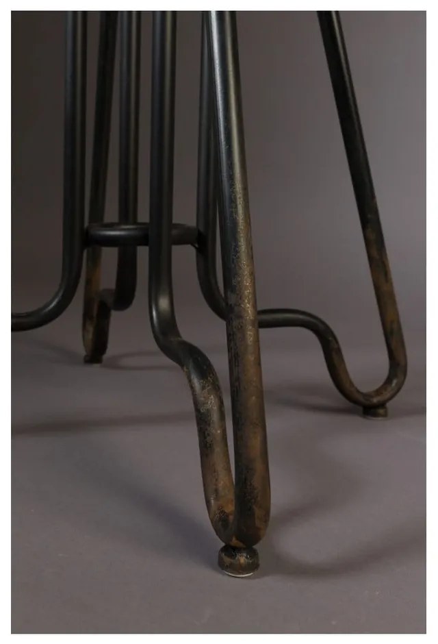 Čierna kovová vysoká stolička Dutchbone Ovid, výška 88 cm