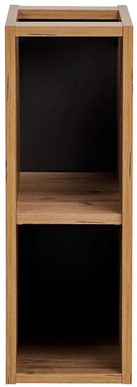 Závěsná umyvadlová skříňka Casad I s deskou a umyvadlem 80 cm dub wotan/černá