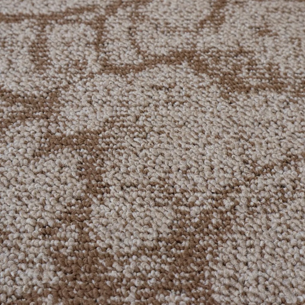 Metrážny koberec Marbeline 168 béžová, na mieru, šíře 4m, hnedá, filc, detská izba, Spoltex