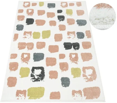 Detský koberec LIMA M038A krémový / ružový