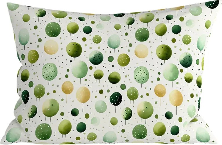 Sada polybavlnených obliečok GREEN TREES POLY zelené + obliečka na vankúš 50 x 70 cm ZDARMA