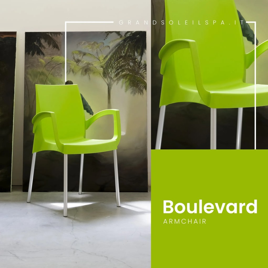 Stima Plastové kreslo BOULEVARD Vyberte odtieň ->: Verde - zelená