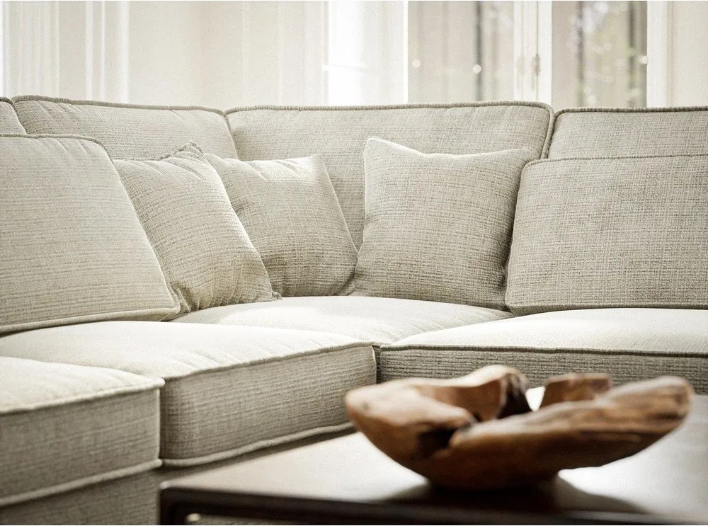 Sivobéžová ženilková rohová pohovka (pravý roh/do L) Kirou – Maison de Rêve