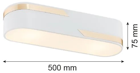 Argon 6003 - Stropné svietidlo TONI 3xE27/15W/230V biela/zlatá