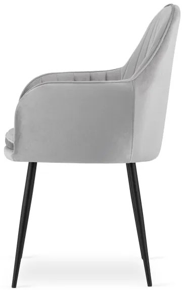 Set dvoch jedálenských stoličiek LUGO strieborno čierne (2ks)