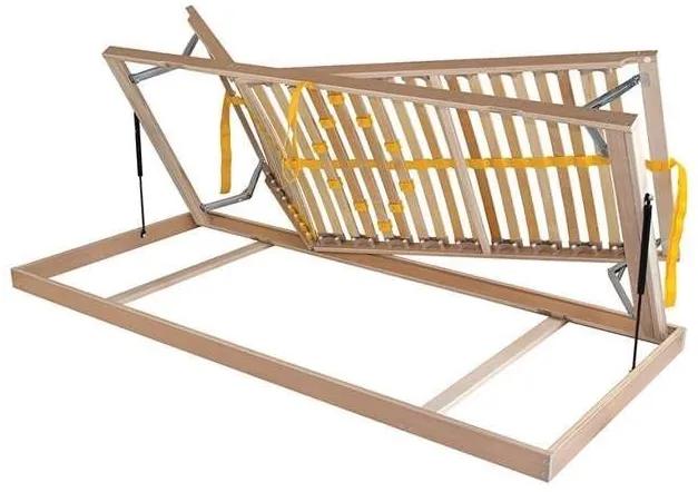 Ahorn DUOSTAR Kombi P HN PRAVÝ - polohovateľný posteľný rošt výklopný z boku 100 x 195 cm, brezové lamely + brezové nosníky
