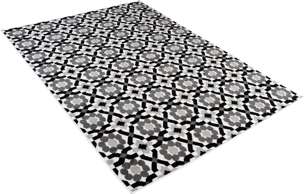 TA Koberec Z645F WHITE MAYA PP EYM Sivý Obdĺžnikový Rozmer: 160x220 cm