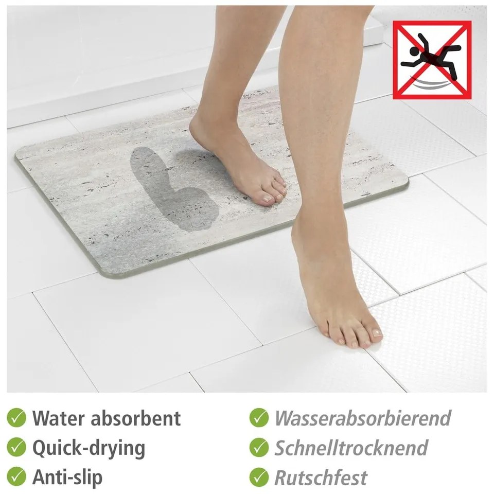 Svetlohnedá kúpeľňová predložka z kremeliny 39x60 cm Puna – Wenko