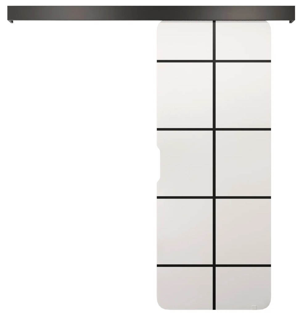 Posuvné dvere Oneil III (biela matná + čierna matná). Vlastná spoľahlivá doprava až k Vám domov. 1082859