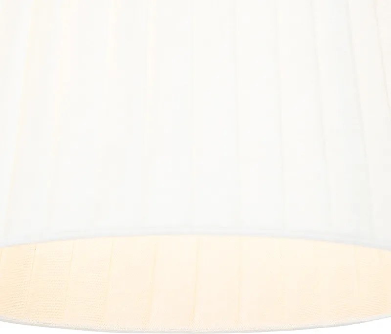 Moderné nástenné svietidlo biele a bronzové s lampou na čítanie - Renier