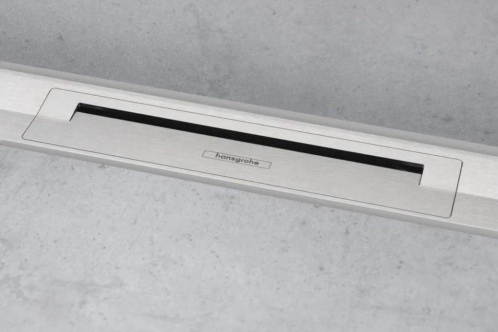 Hansgrohe RainDrain Flex, vrchná sada sprchového žľabu 800, skracovateľný, pre inštaláciu ku stene, chrómová, HAN-56051000