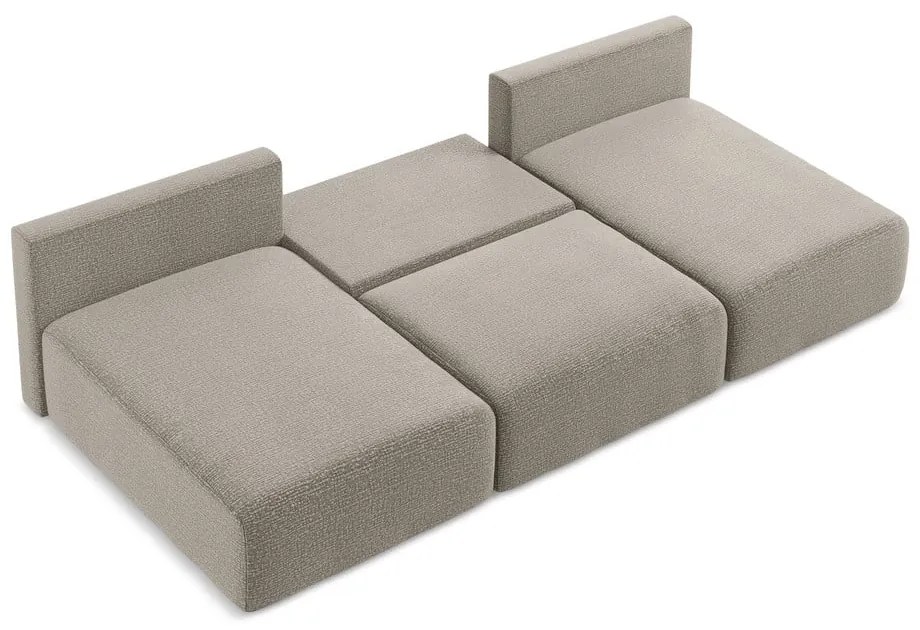 Béžová rozkladacia/s úložným priestorom rohová pohovka Kalena – Makamii