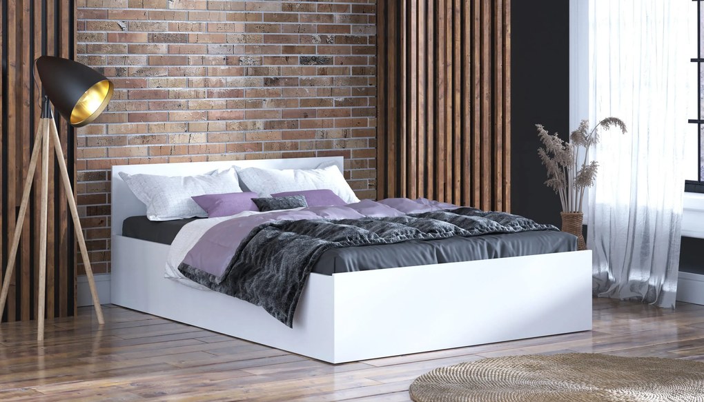 Posteľ 180x200 cm s matracom a úložným priestorom SPART1 Černá