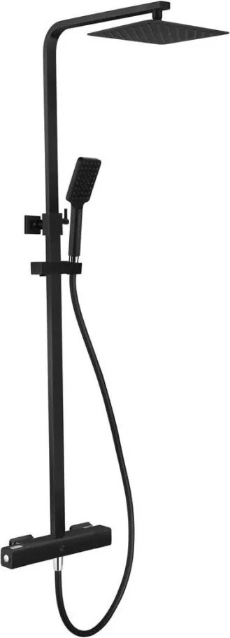Sprchová sada s termostatickou batériou NAESBY matná čierna