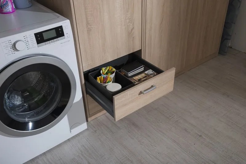 Úzka skriňa so zásuvkami Mega 14, dub sonoma