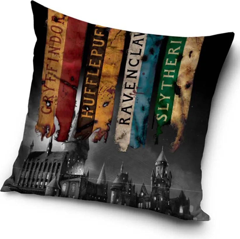 Carbotex Obliečka na vankúšik 40x40 cm - Harry Potter "Vlajky koľají"