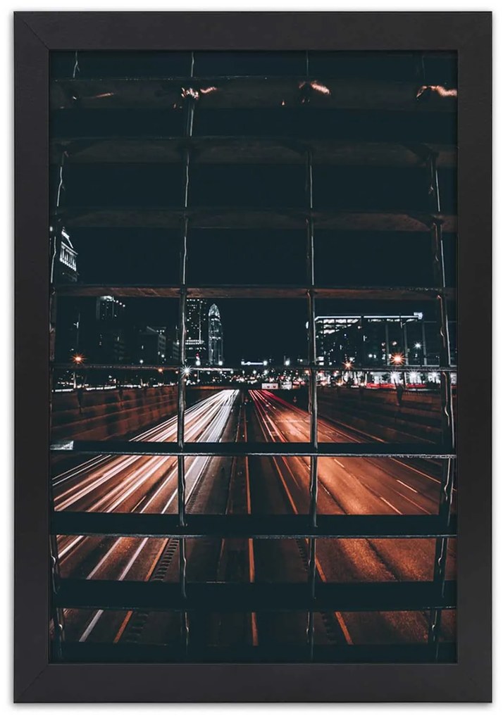 Gario Plagát Ulica v noci Farba rámu: Bez rámu, Rozmery: 30 x 45 cm