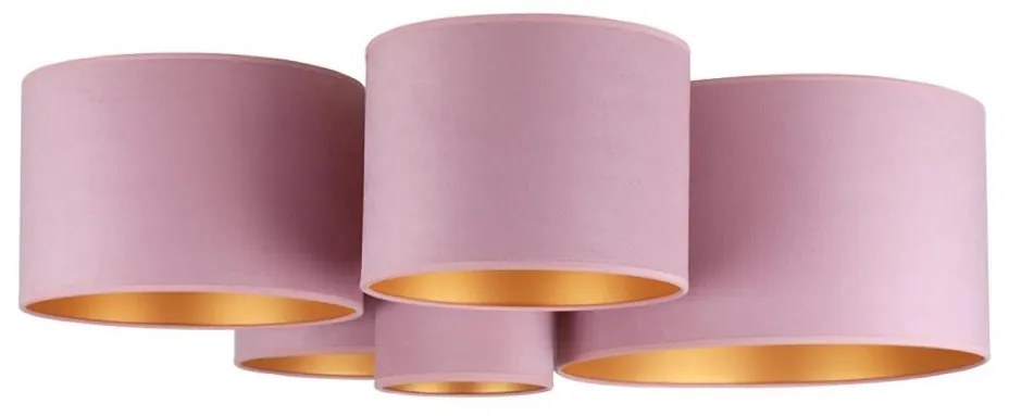 Duolla - Stropné svietidlo ROLLER PENTO 5xE27/60W/230V ružová