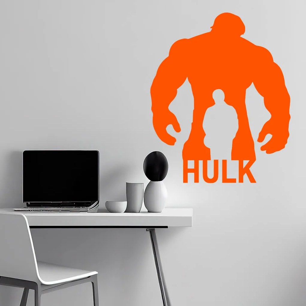 Veselá Stena Samolepka Hulk silueta Farba: fialová, Veľkosť: 40 x 48 cm