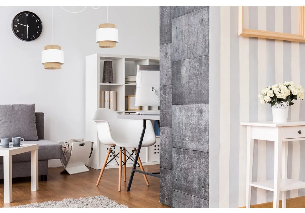 Závesné svietidlo Boho Spider, 2x jutové/biele textilné tienidlo