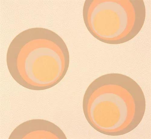 Vliesové tapety, bubliny hnedo-oranžové, NENA 57231, MARBURG, rozmer 10,05 m x 0,53 m
