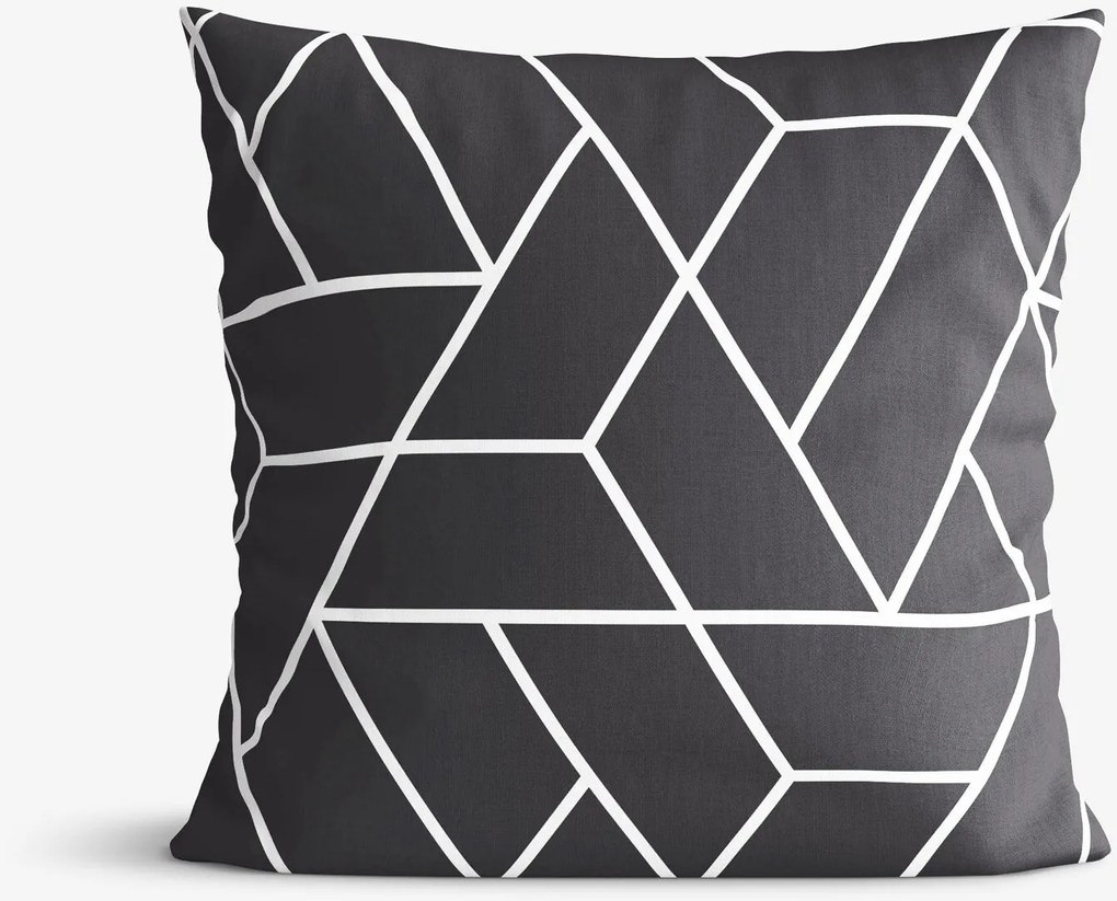 Goldea bavlnená obliečka na vankúš - mozaika na tmavo sivom 40 x 40 cm
