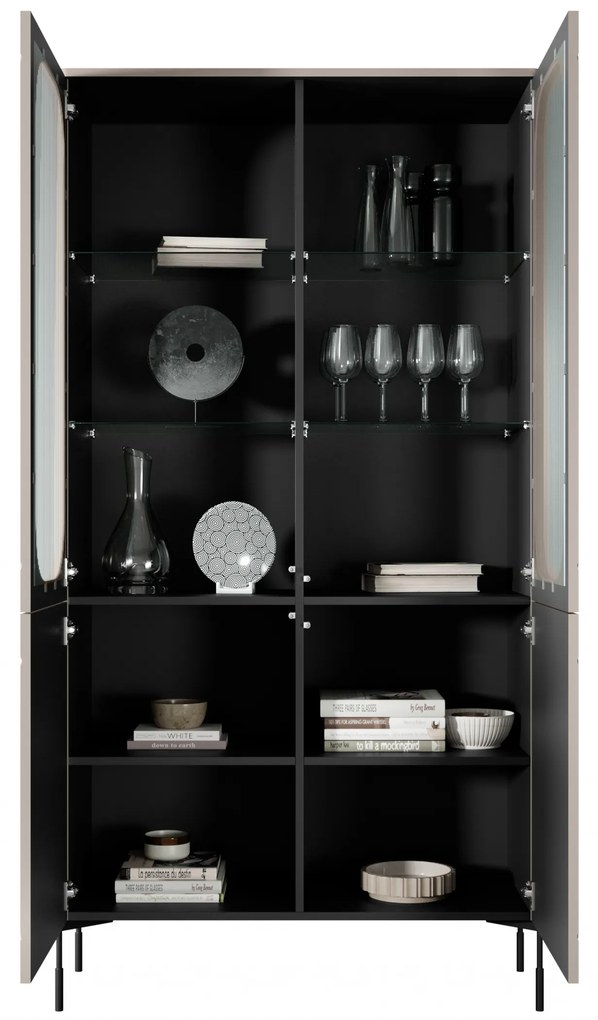 Vitrína Sonatia 100 cm - kašmírová