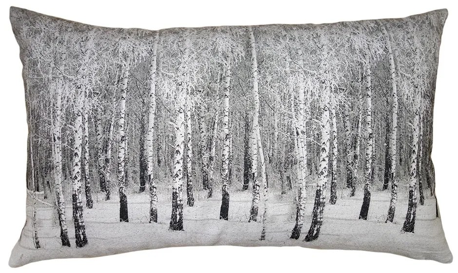 Obliečka na vankúš so zasneženými stromami - 30*50 cm