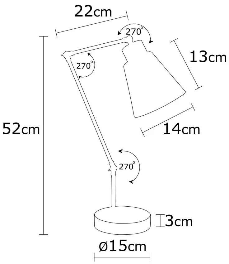 Stolová lampa Manavgat I oranžová