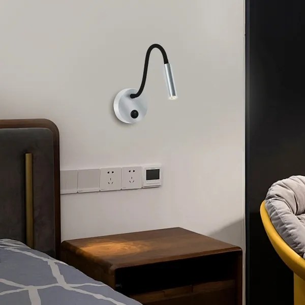 Brilagi - LED Flexibilná nástenná lampa MAYA LED/3W/230V 4000K strieborná