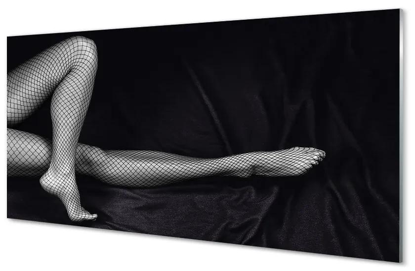 Obraz plexi Čierne a biele sieťované nohy 100x50 cm