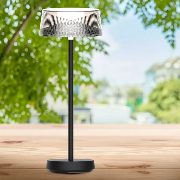 LED Stmievateľná stolná lampa CASABLANCA LED/3,4W/5V USB 3600 mAh IP44 čierna