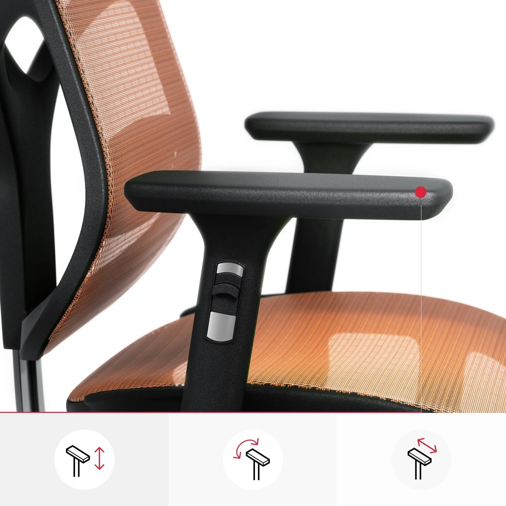 Ergonomické kreslo Diablo V-Basic, čierno-oranžové