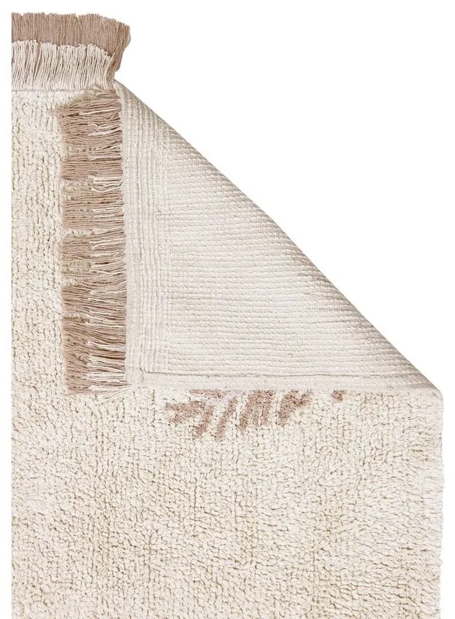 Krémový prateľný ručne tkaný bavlnený detský koberec 170x240 cm Pine Forest – Lorena Canals