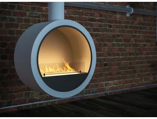 InFire - Závesný BIO krb pr. 70 cm 3kW biela